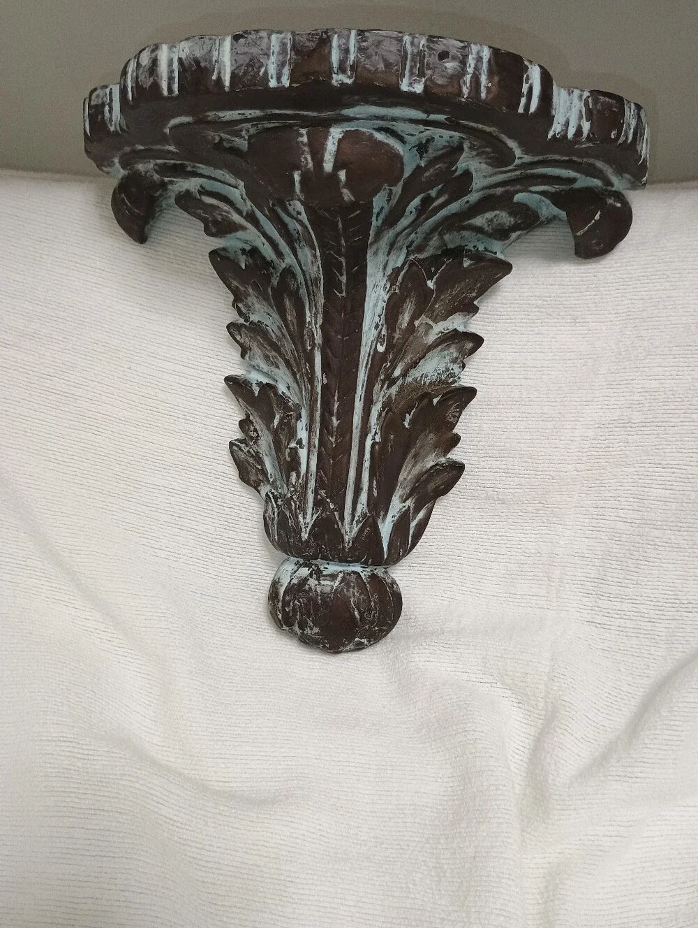 DECORATIVE Distressed CORNICE WALL SHELF Antiqued Heavy Plaster